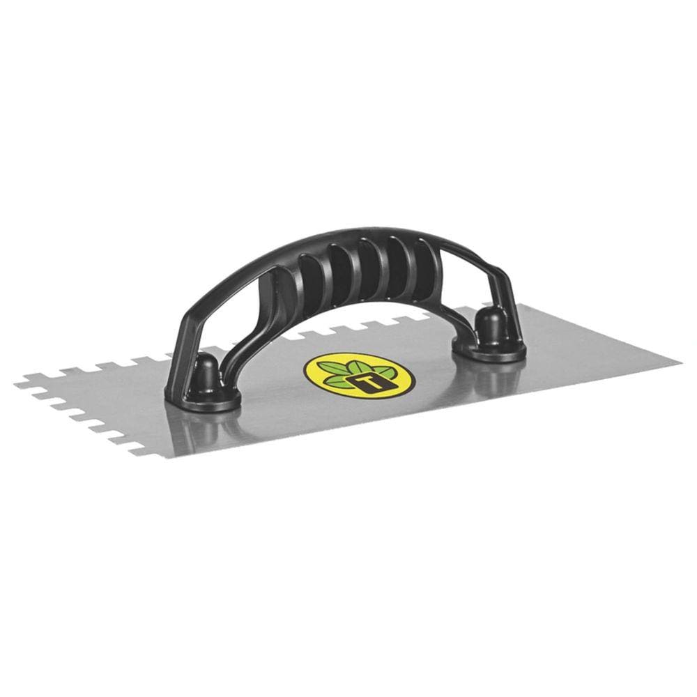 Desempenadeira Lisa com Dentes Tramontina em Aço com Acabamento Zincado e Cabo de Polipropileno Tramontina