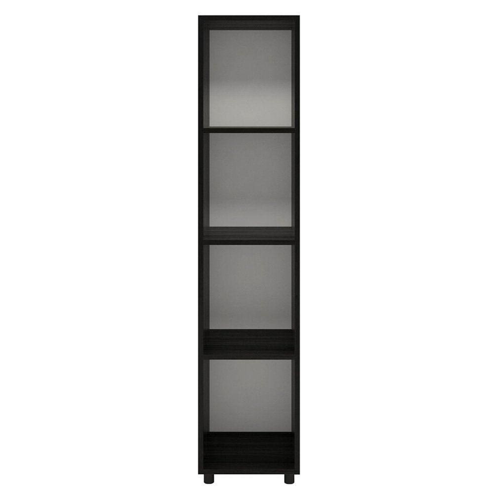 Estante Livreiro Modular 4 Nichos Marselha DRD Móveis Preto Perfect Touch