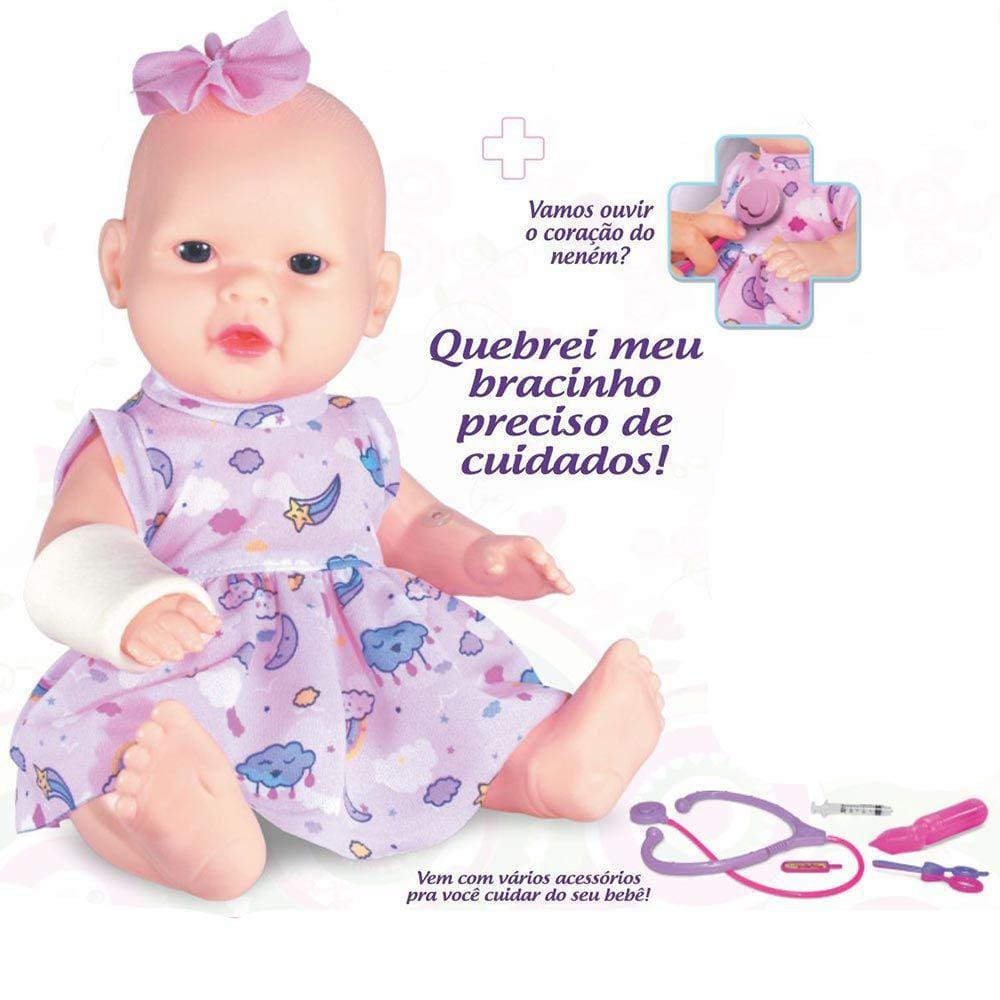 Boneca com Acessórios - 32 cm - Tekinha - Gessinho - Sid-Nyl