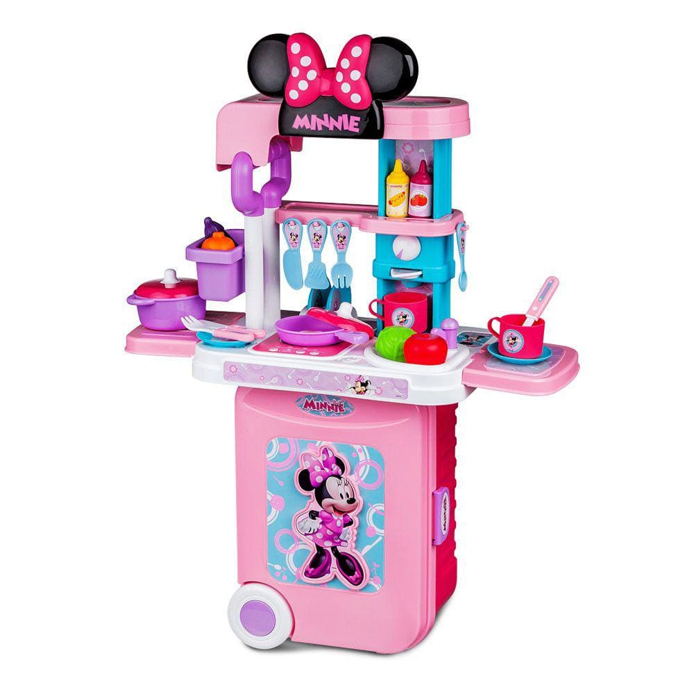 Maleta de Viagem Minnie Cozinha Playset 3 Em 1 Multikids - BR1298