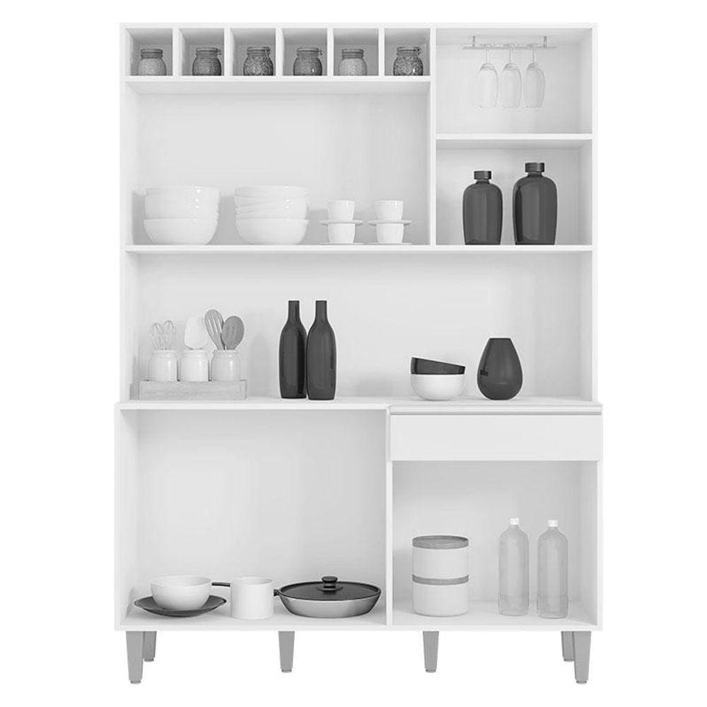Armário para Cozinha Kit Alice Preto Fosco | Extra