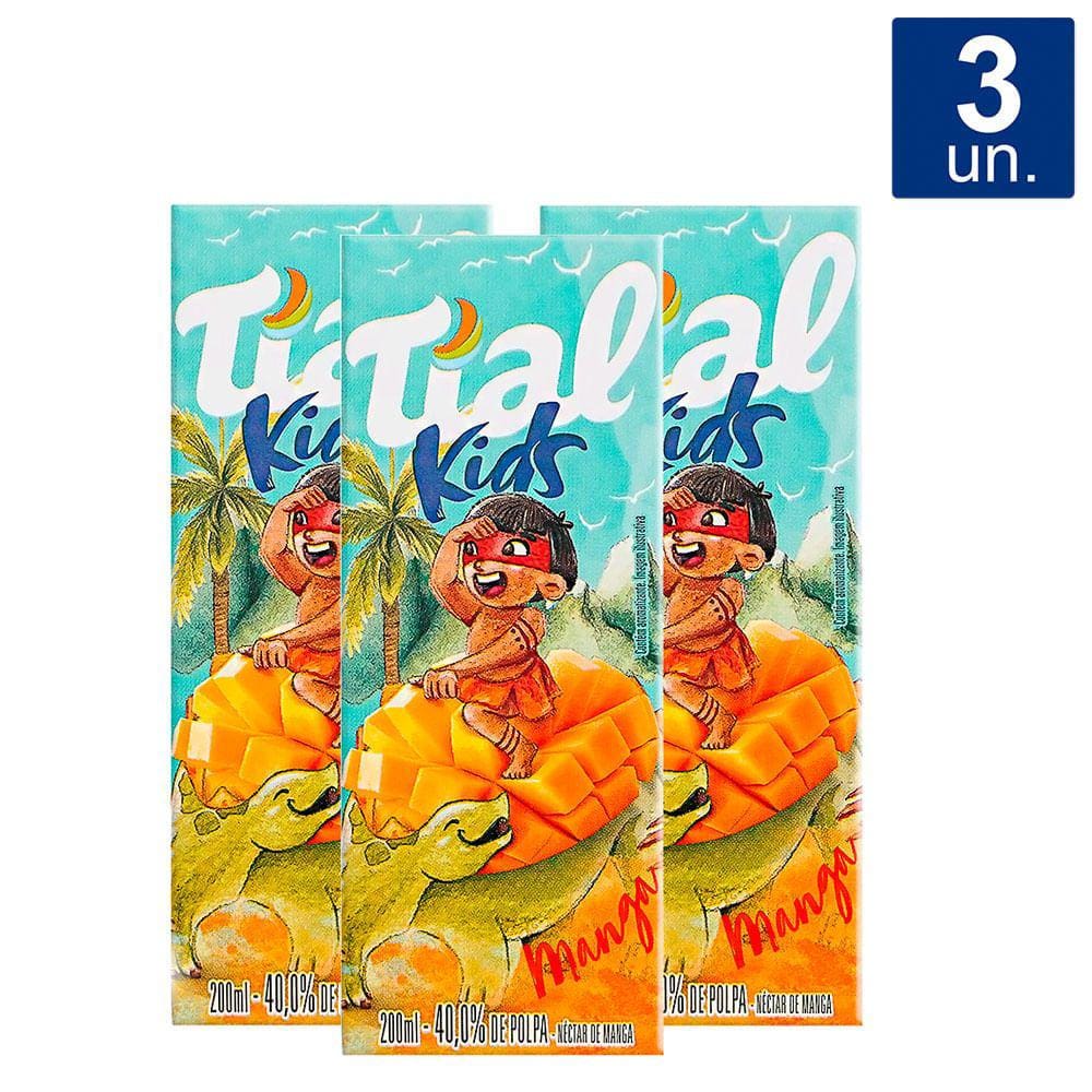 Kit 3X Suco Tial Kids Manga 200ml