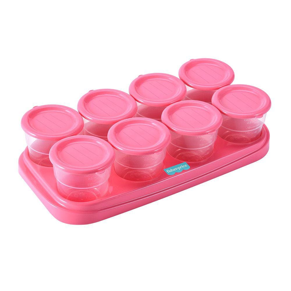 Potes para Congelar Papinha na Bandeja Prep e Fresh Rosa Fisher Price - BB1081