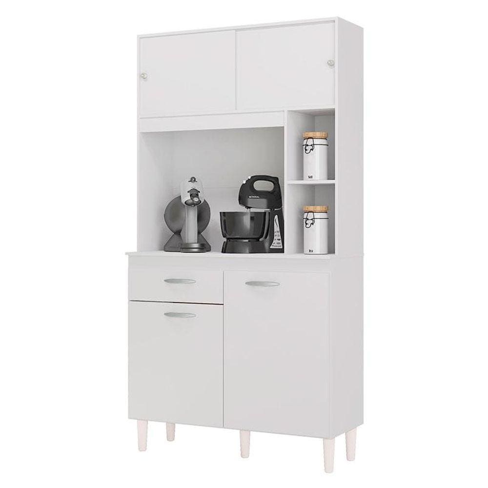 Armário para Cozinha Kit Duda 90 cm Branco - Poquema