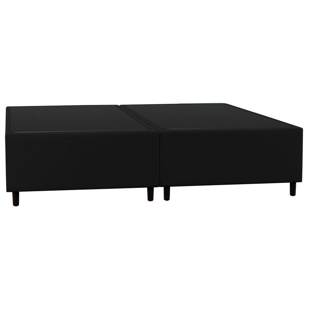 Base Cama Box Casal Queen 158cm Bipartido Hit I02 Corano Preto - Mpozenato