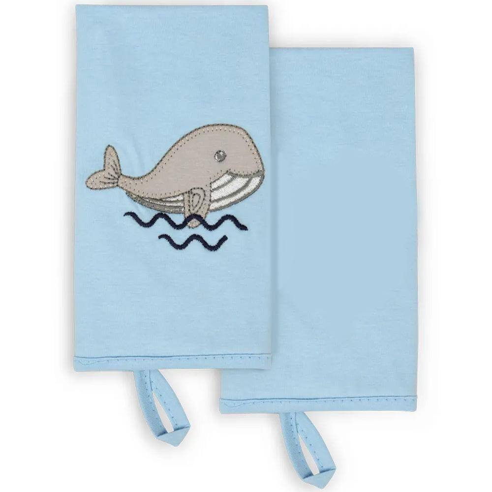 Kit com 2 Babinhas Hug Fundo do Mar Azul E15701B