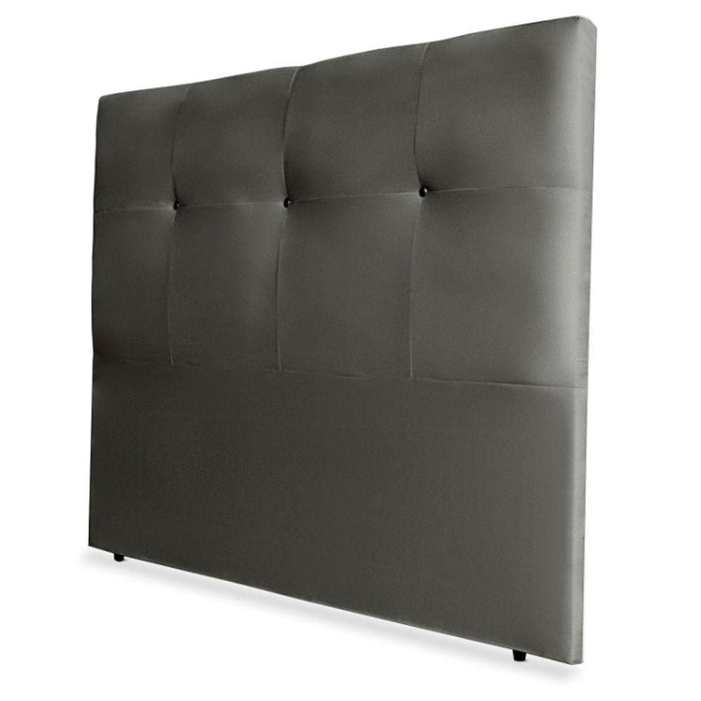 Cabeceira Casal Sofia Cama Box 140cm Capitonê Suede Cinza