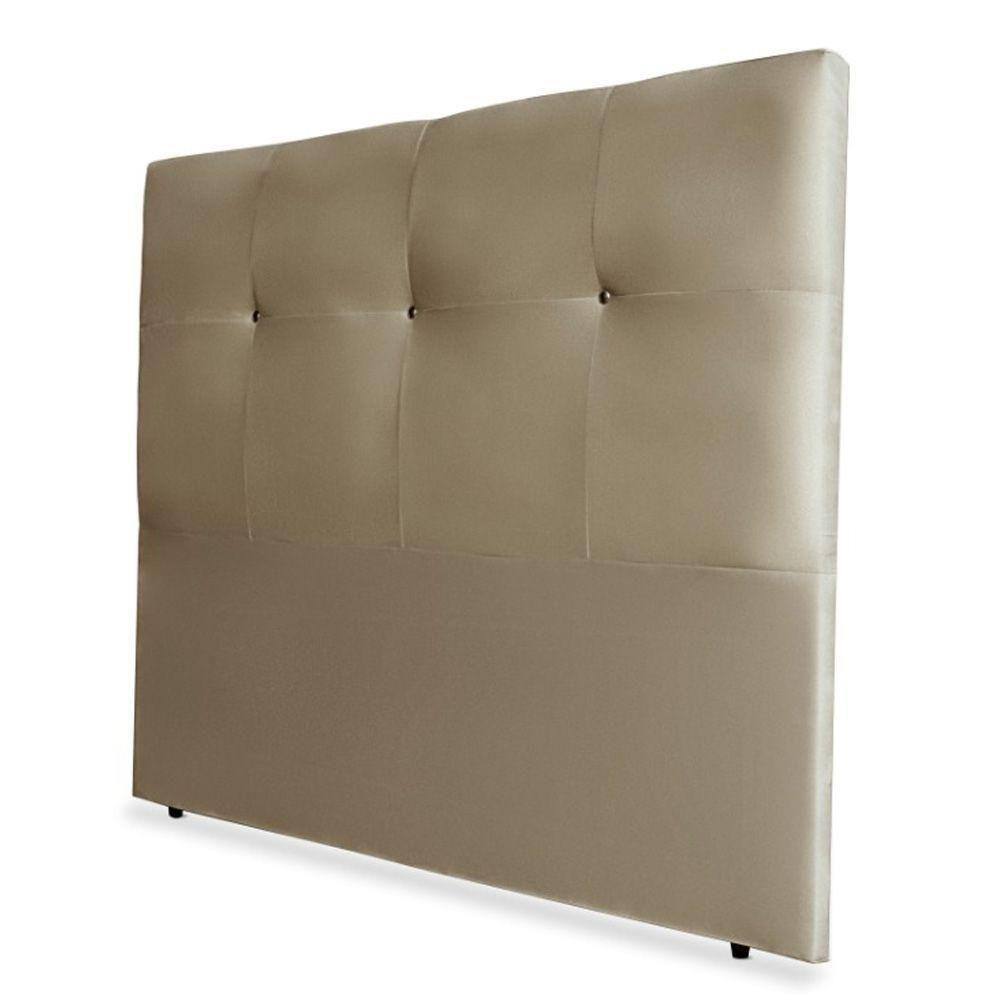 Cabeceira Casal Sofia Cama Box 140cm Capitonê Suede Taupe