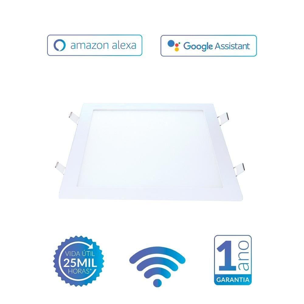 Painel Pop LED Plafon Embutir Smart Wi-Fi NEO 24W 30cm Dimerizavel 3000k/6500k Bivolt Avant