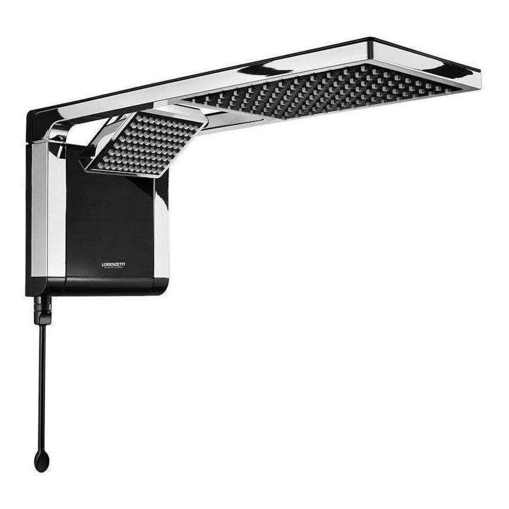 Chuveiro Elétrico De Parede Lorenzetti Acqua Ultra Duo Preto-cromado 7800w 220v