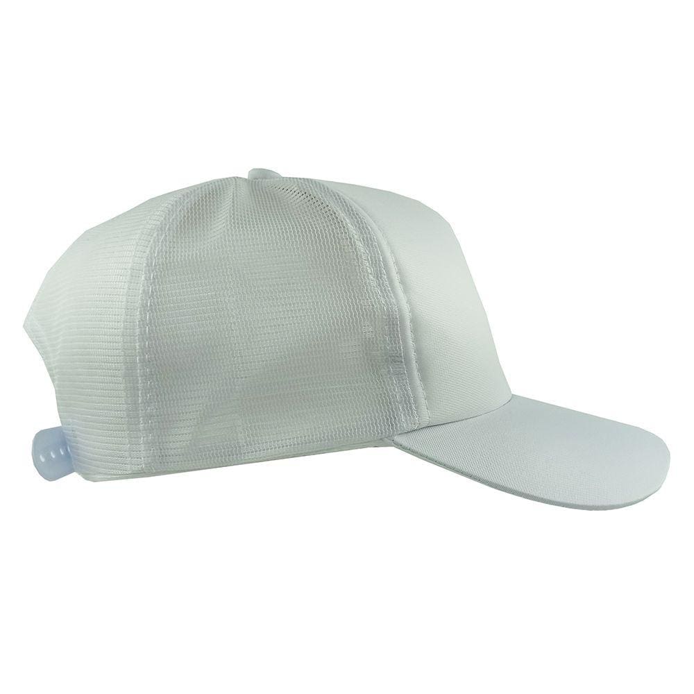 Kit 2 Bonés Tela Mosquiteiro Atrás Liso Trucker Aba Curva - Unissex