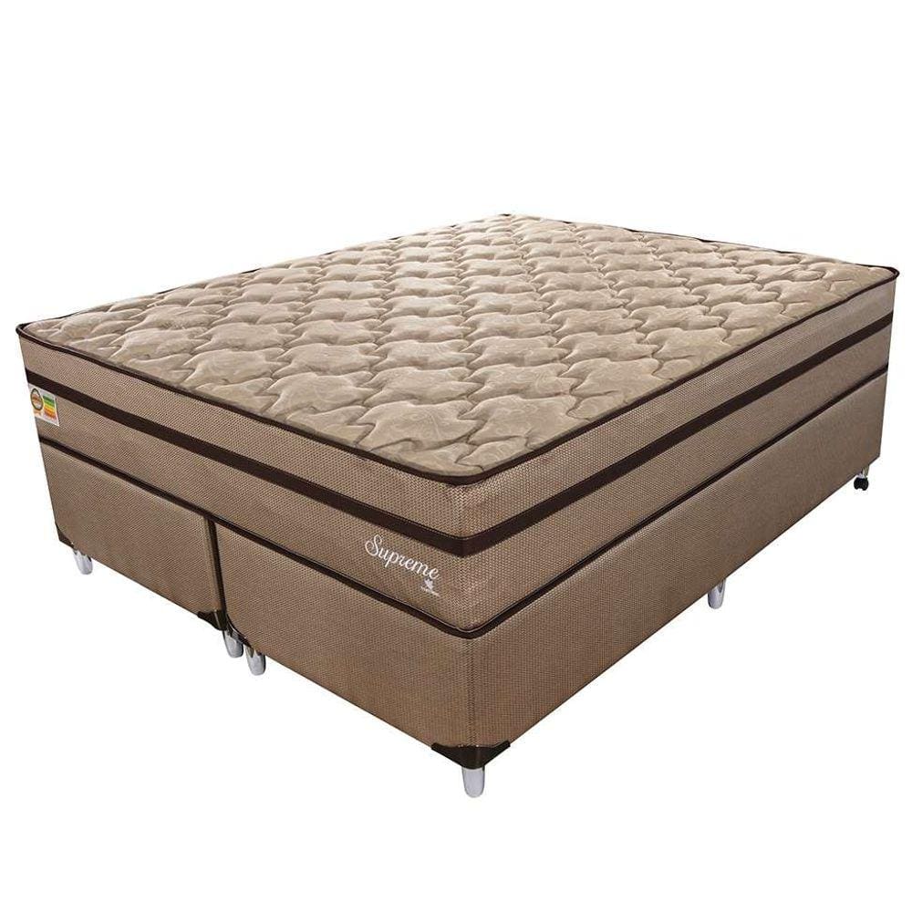 cama box com colchão king supreme mola ensacada (72x193x203) dourado