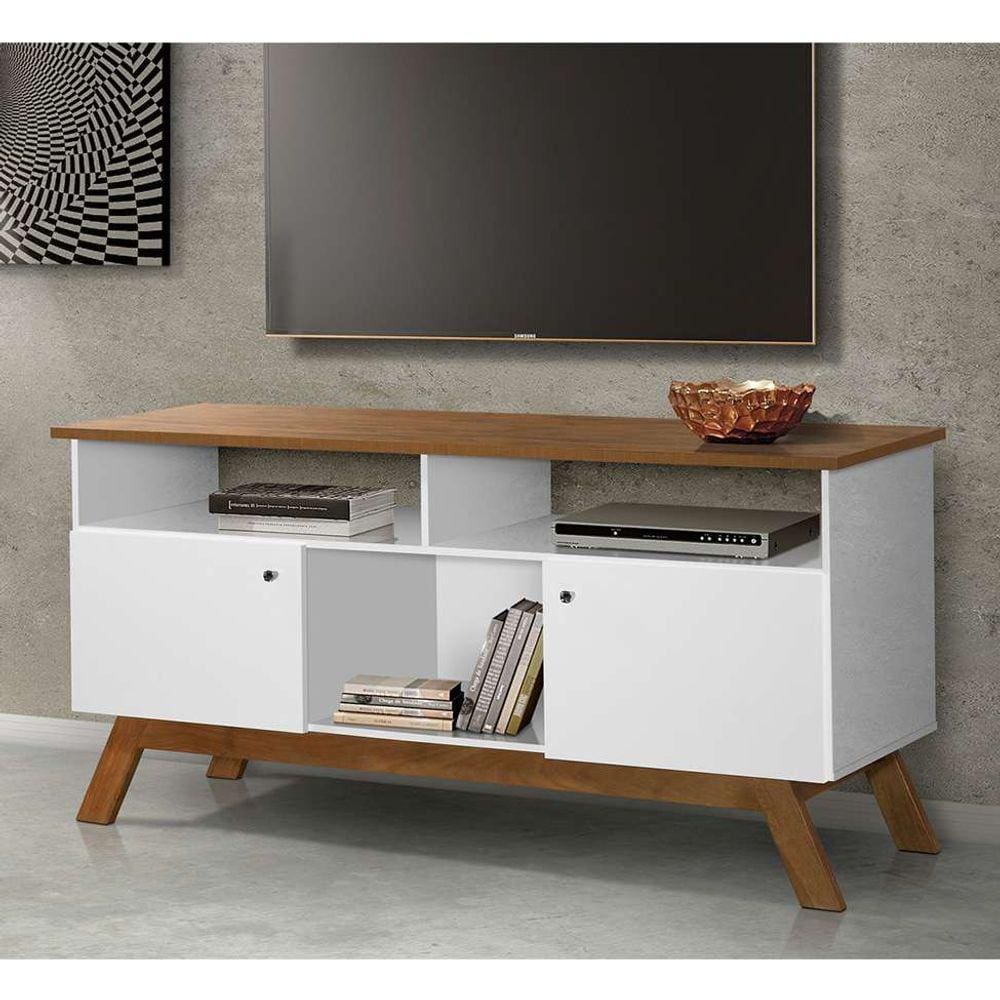 rack amsterdã branco e  140 cm