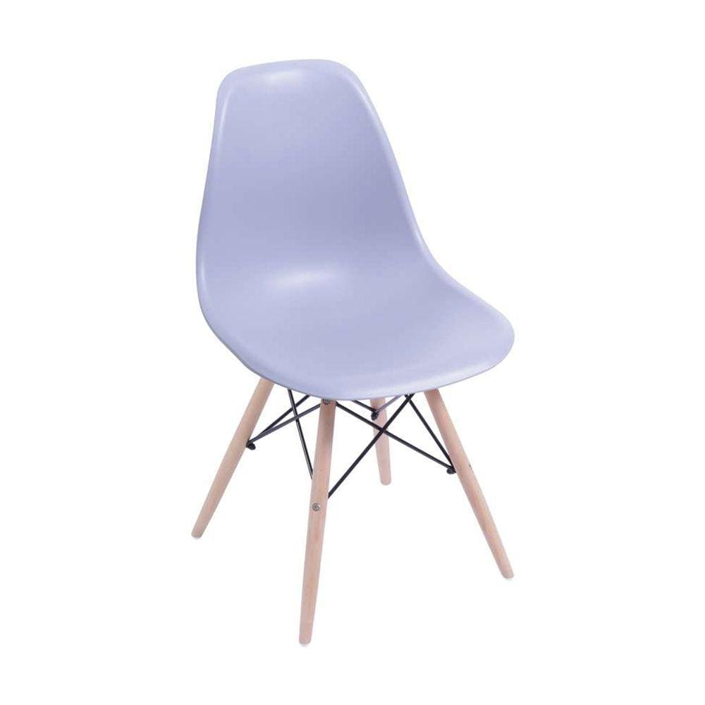 cadeira eames base madeira e cinza