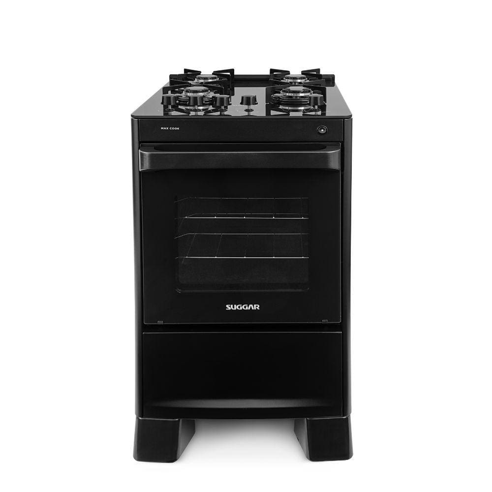 Fogão de Piso Suggar Max Cook 4 Bocas Mesa de Vidro Bivolt FGV409PT