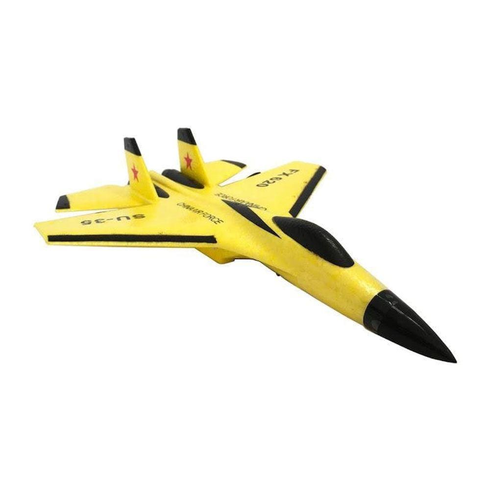 Avião De Controle Remoto 2,4G Su-35 Brinquedos Amarelo -Novo