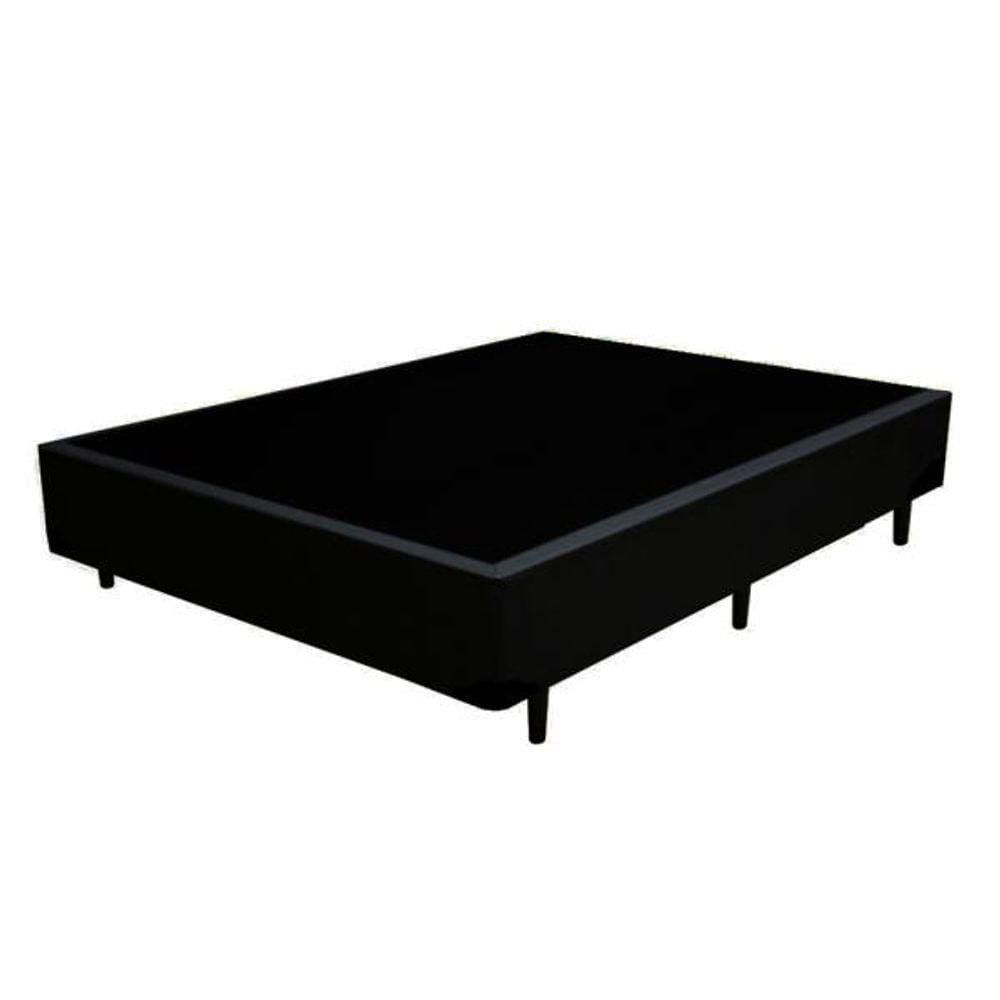 Cama Box Casal Ortobello Móveis Sintético Preto 40x138x188