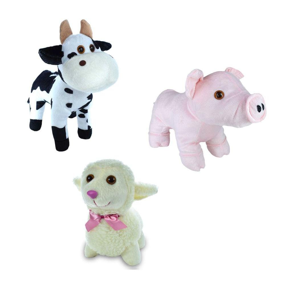 Kit Fazendinha Porquinho + Ovelhinha + Vaca Nicho Quarto
