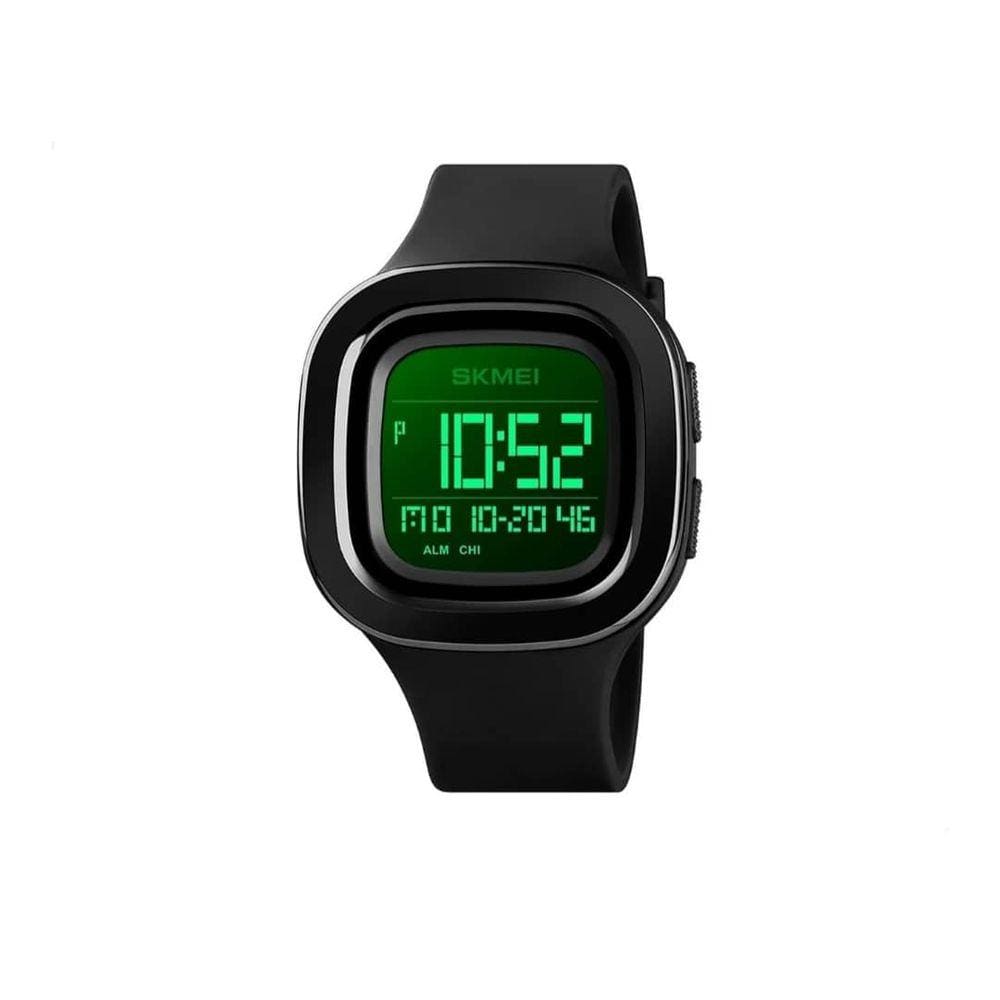 Relógio masculino skmei 1580 preto digital esportivo multifunções borracha casual
