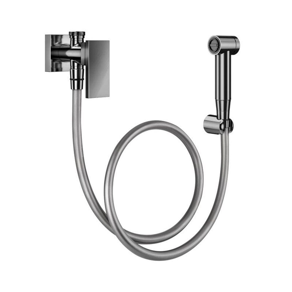 Ducha Higiênica Docol New Edge 925648 com Registro e Derivação Grafite Polido