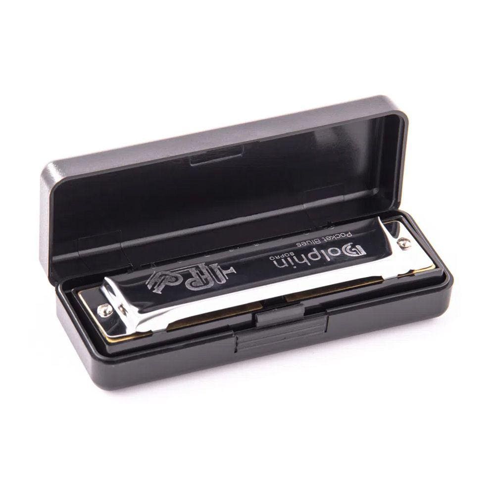 Gaita de Boca Dolphin Pocket Blues 20 Vozes ABS - 6406 C Dó