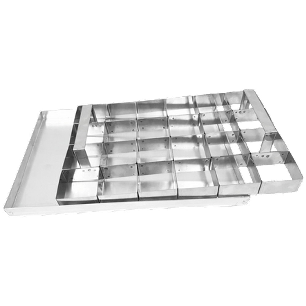Aro Cortador De Brownie 24 Cav 7 X 7 X 3 Com Assadeira