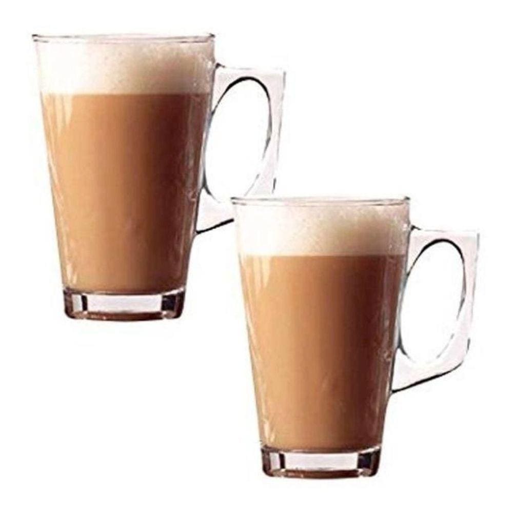 Kit 3 Caneca de Vidro Taça Cappuccino Café Expresso Londres