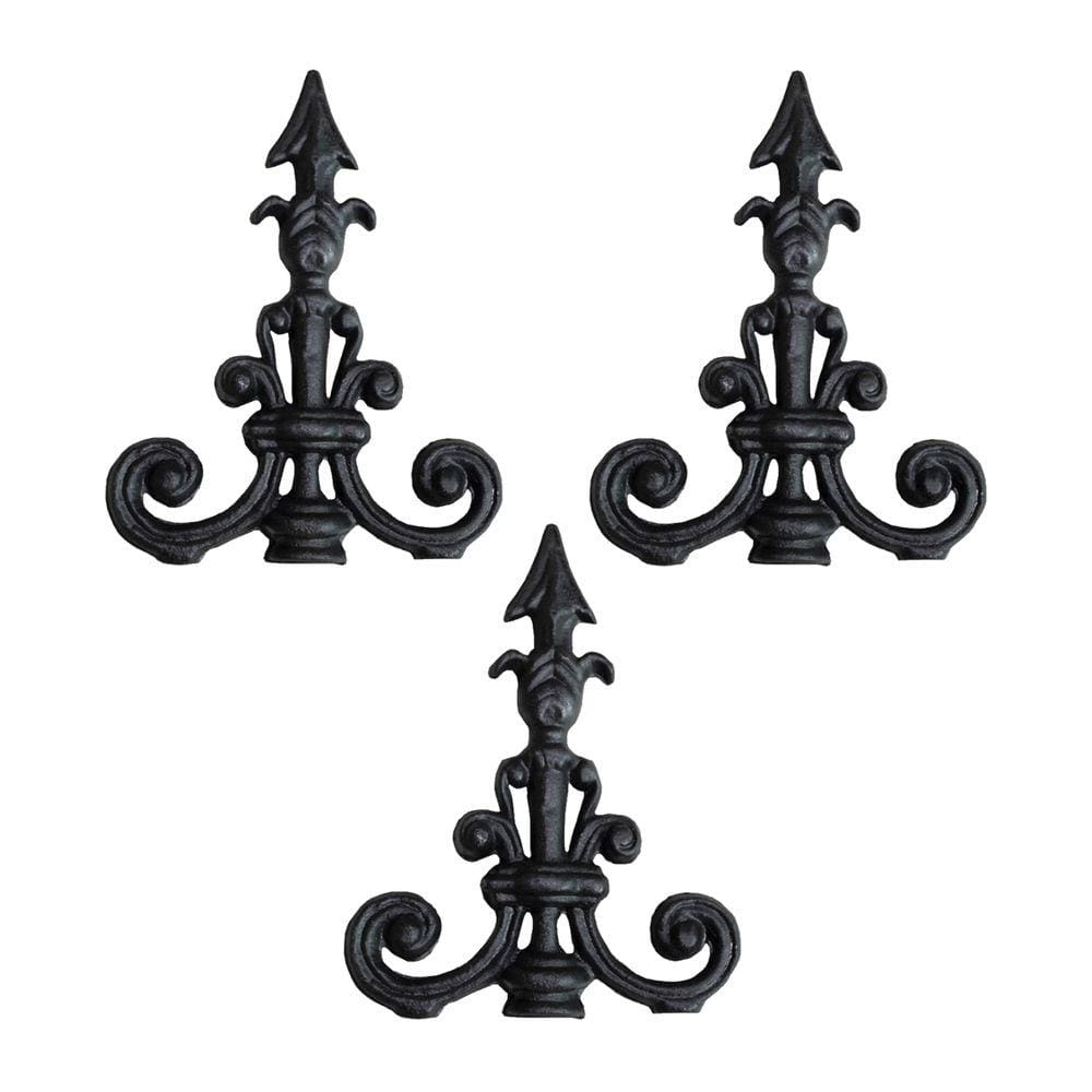 Kit 3 Ponteira Ponta de Lança Ferro N19 Grade Muro 23x18cm