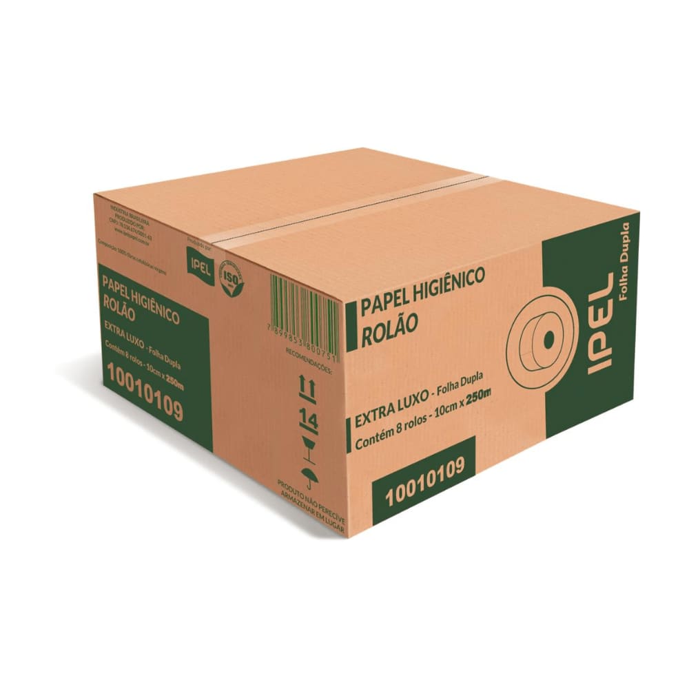 Papel Higiênico Rolão 100% celulose F. dupla Renova 8 rolos de 250m