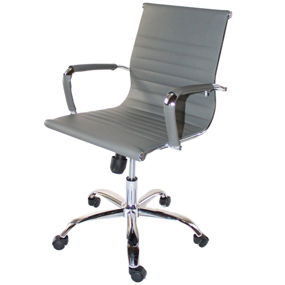 Cadeira Diretor Charles Eames Esteirinha Couro Pu 11D