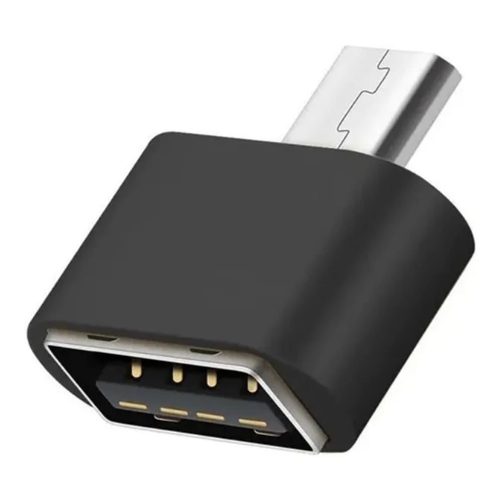 Adaptador OTG Usb x V8 Micro Usb para Smartphones Preto