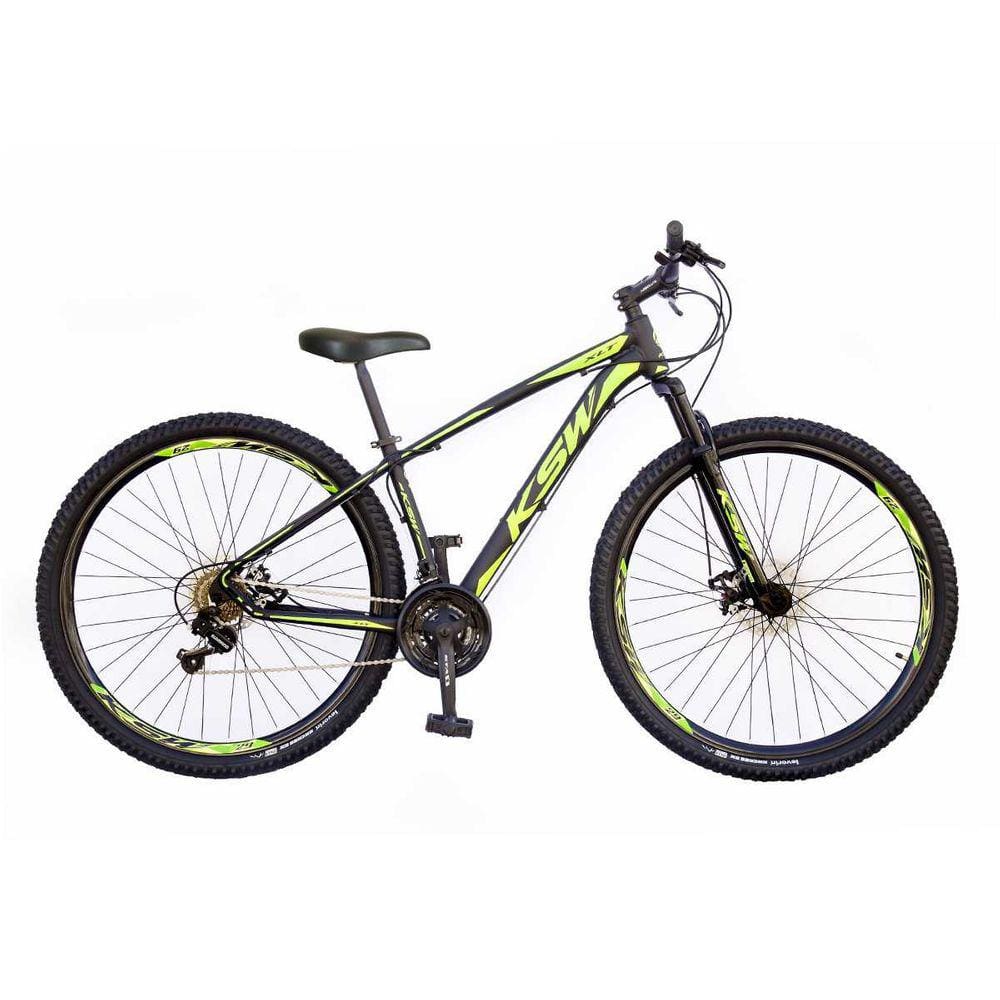 Bicicleta MTB Aro 29 KSW XLT 27V Freio Hidráulico K7 e Trava