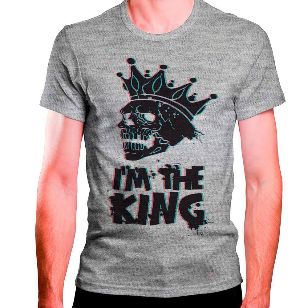CAMISETA MASCULINA Caveira Im The King Rei