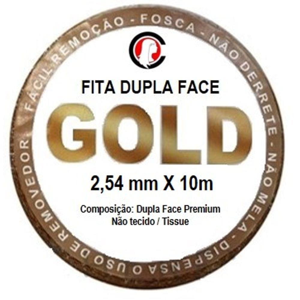 Fita Adesiva GOLD Dupla Face Rolo 10m x 2,54cm