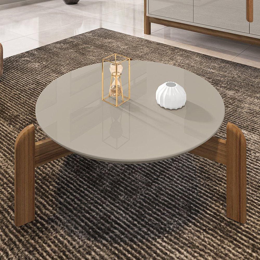 Mesa de Centro Lizz Casa D Off White/Cedro