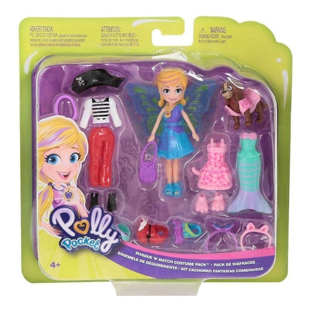 Gdm15 Polly Pocket Kit Cachorro Fantasias Combinadas