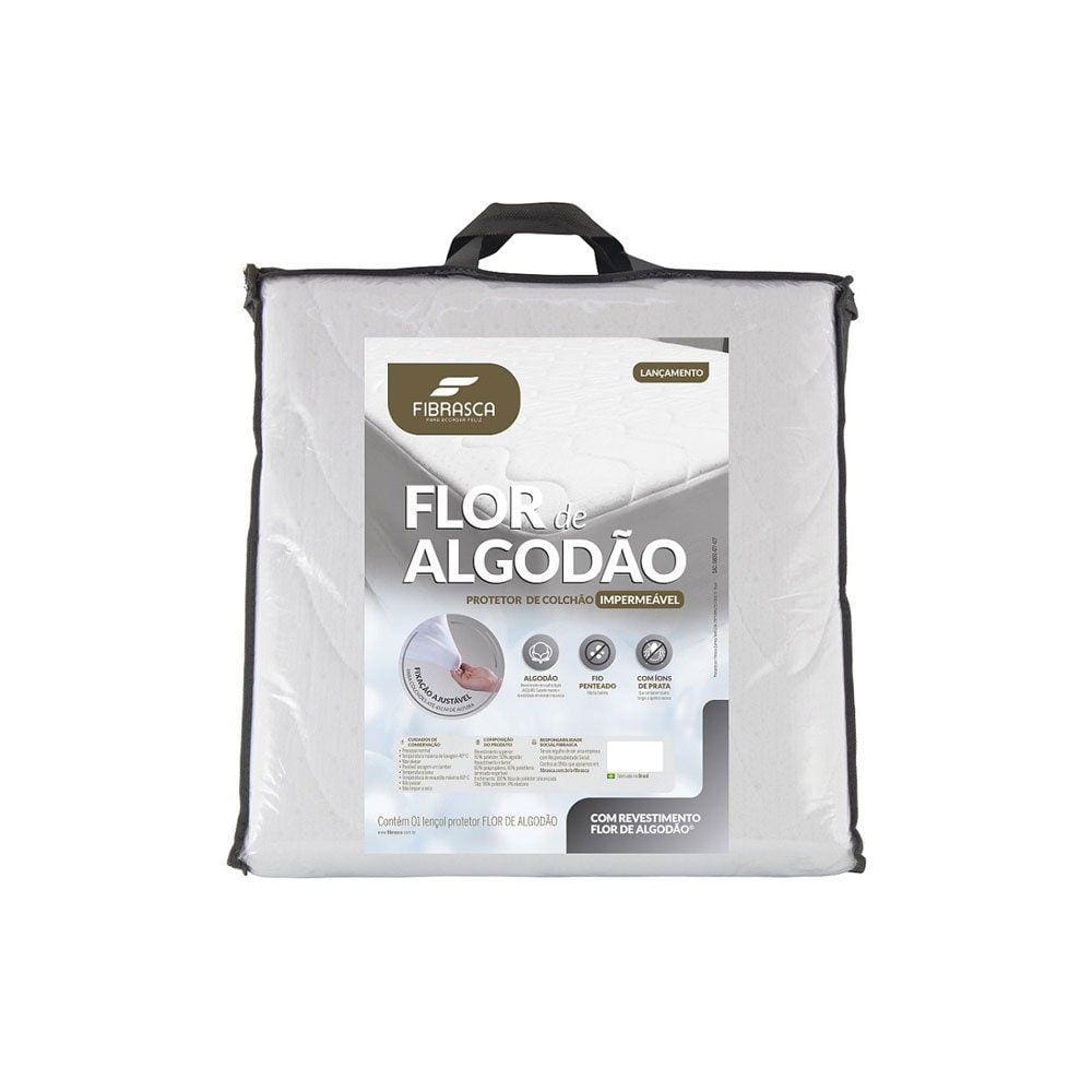 Protetor de Colchão com Elástico Impermeável Casal 140x190 cm Fibrasca