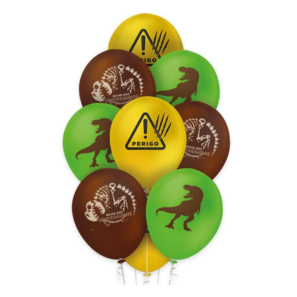 Balão Reino dos Dinossauros - 9 Polegadas- 25 Unidades