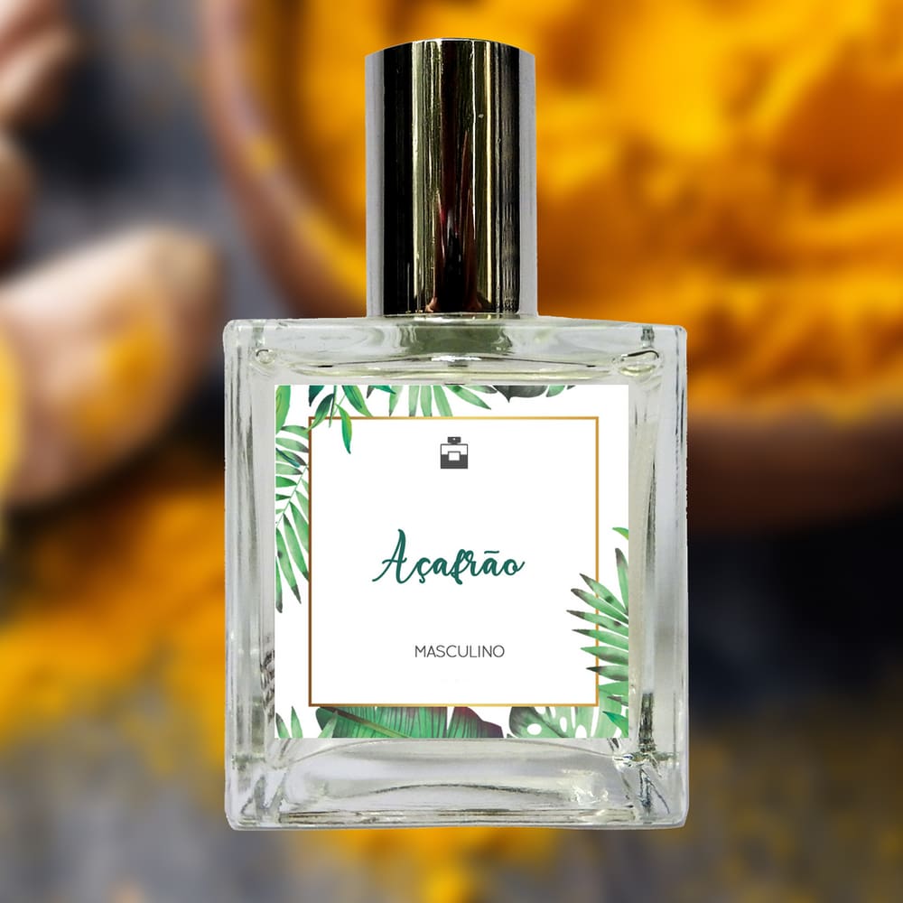 Perfume Masculino Açafrão 100ml 100ml - Com Óleo Essencial Natural