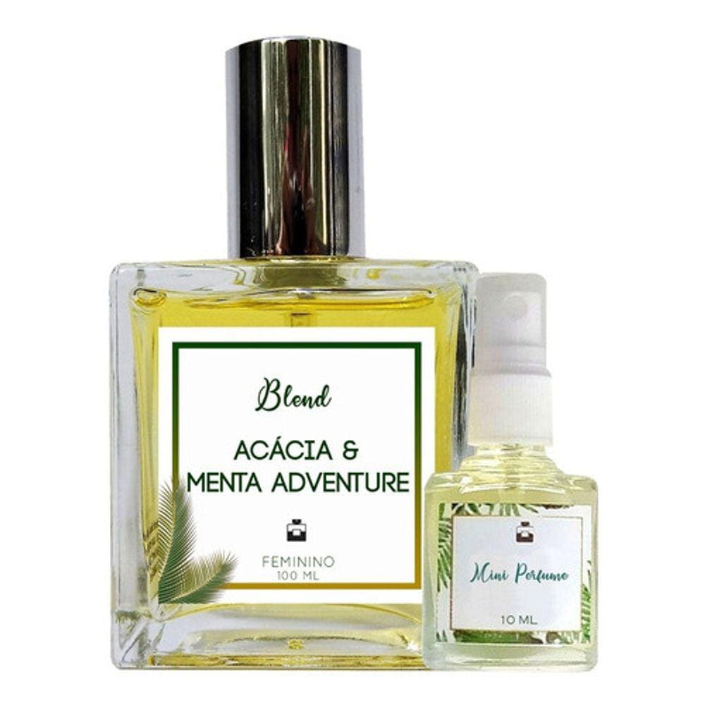 Perfume Acácia & Menta 100ml Feminino - Blend de Óleo Essencial Natural + Perfume de presente