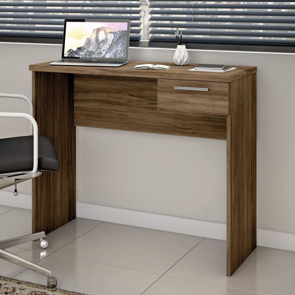 Mesa de Escritório 90cm 1 Gaveta Office NT 2000 Notável Móveis Nogal Trend