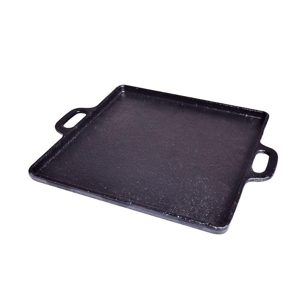 Bifeteira De Ferro Fundido Lisa Quadrada Alça Ferro 30X30Cm