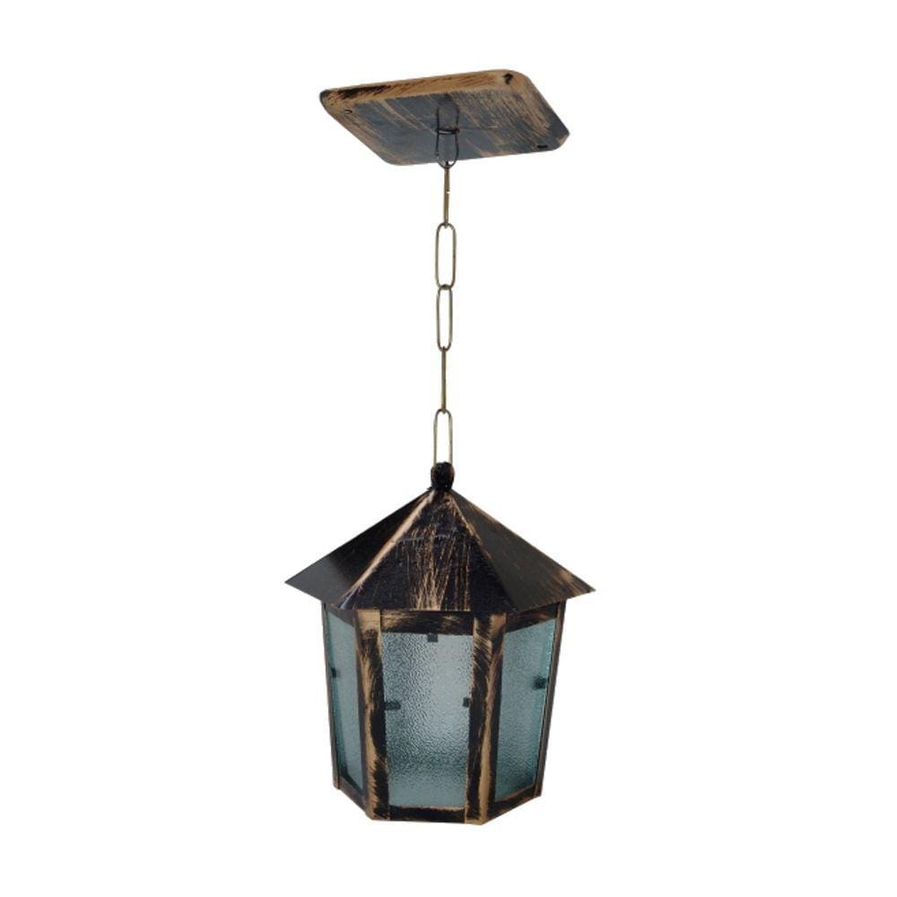 Luminária de Teto Veneza em Alumínio Fundido Ouro 19x12cm