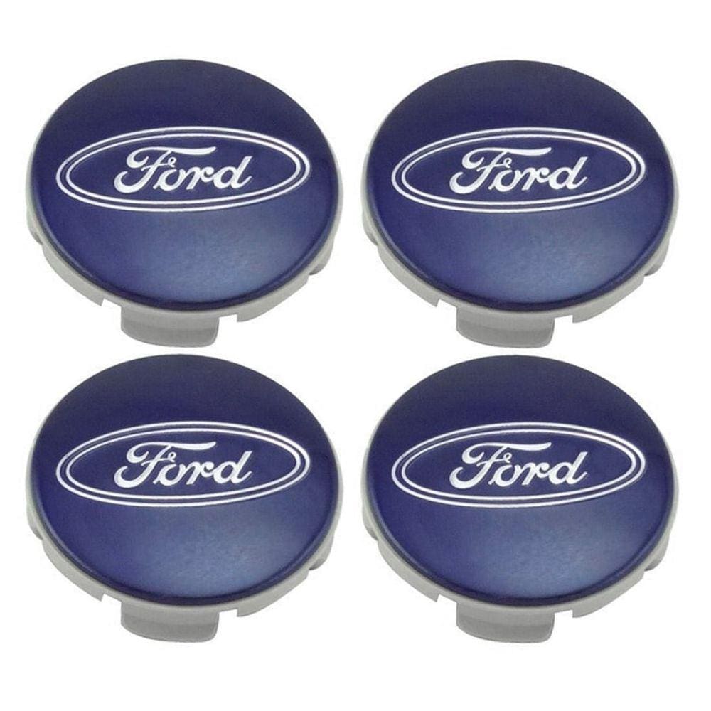Jogo 4 Calota Centro Roda Ford Eco Sport Azul Marinho