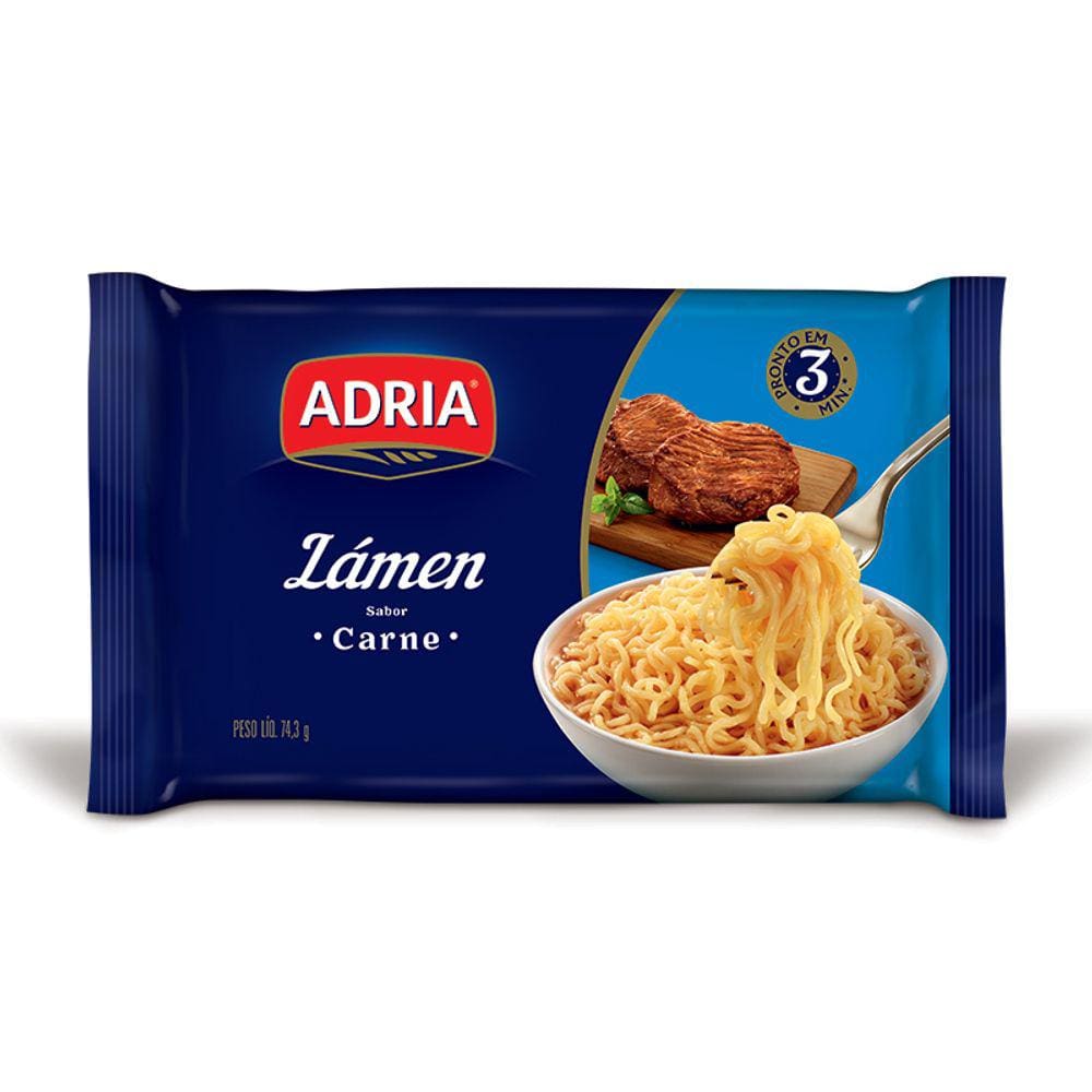 Macarrão Instantâneo Adria Carne 74,3g