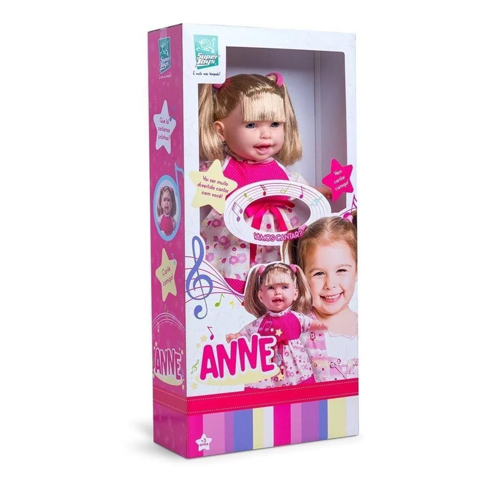 Boneca Anne Cante Comigo C/ Cabelo 42Cm  333 Super Toys