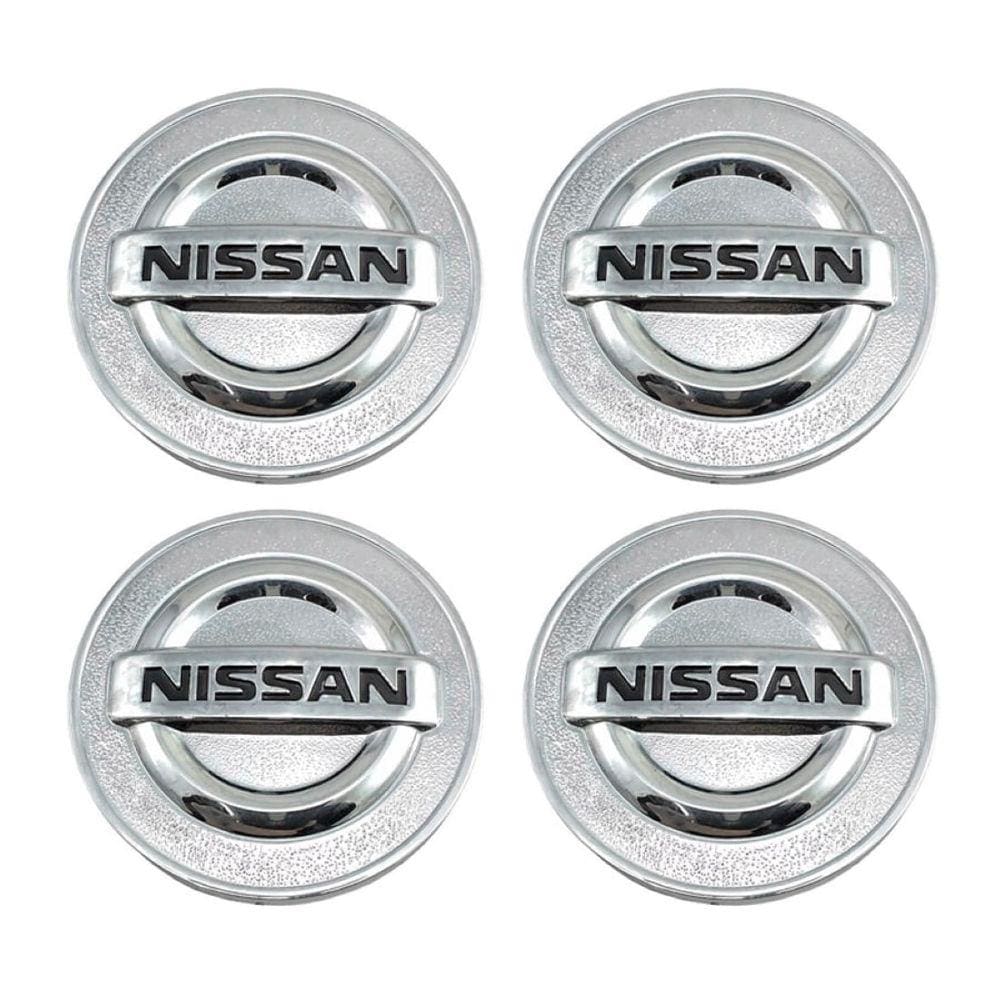 Jogo 4 Calota Centro Roda Nissan Versa Cromada