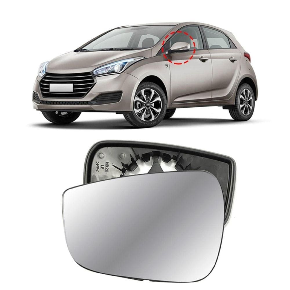 Lente Retrovisor Hyundai HB20 2012 a 2019 Esquerdo