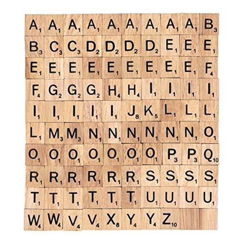 O Alfabeto De 100 Pe as De Scrabble Das Pe as De Madeira Scrabble Para Jogo De Palavras Scrabble 
