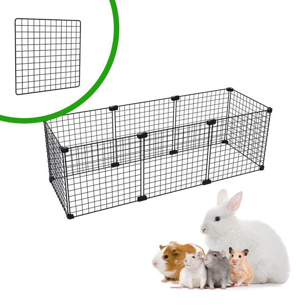 Cercado para Porquinho da Índia Hamster Twister Chinchila Gerbil 30x90cm Malha 2,5cm Preto